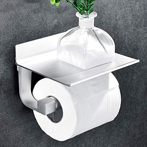 Titulares de papel higiênico Renslat Espaço de alumínio de alumínio Prateleiras de toalhas de banheiro multifuncional