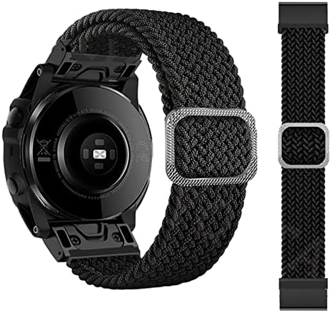DJSFCN 26 22mm Sport Nylon Watchband WristStrap para Garmin Fenix ​​7 7x 6x 6 Pro 5x 5 Epix 3HR Easy Fit