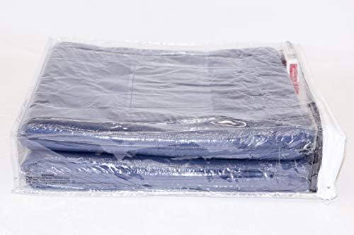 Sacos de armazenamento com zíper em vinil limpos 12 x 15 x 3 polegadas 10 pacote com alça e bolsos