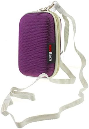 Navitech Portable portátil Purple Hard Hard Resistant Mp3 / Mini Dab FM Digital Music Player Case / capa