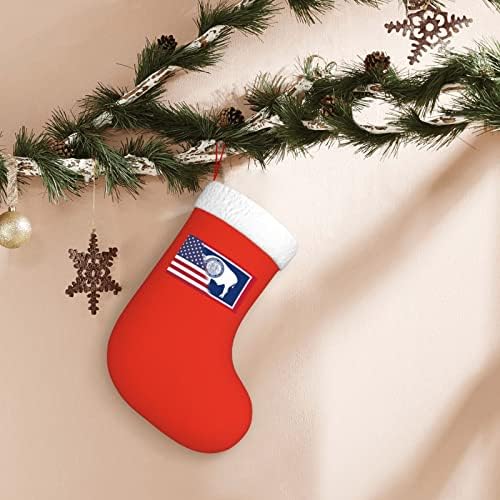 TZT American Flag e Wyoming State Bandal meias de Natal, presentes de festa de férias de Natal