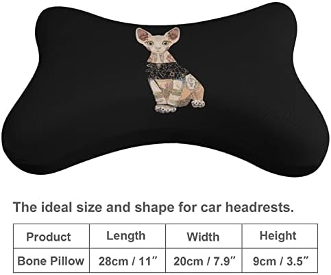 Almofado de pescoço para carros de gato de gato de orgulho 2 PCs Confortável almofada automática Cushion