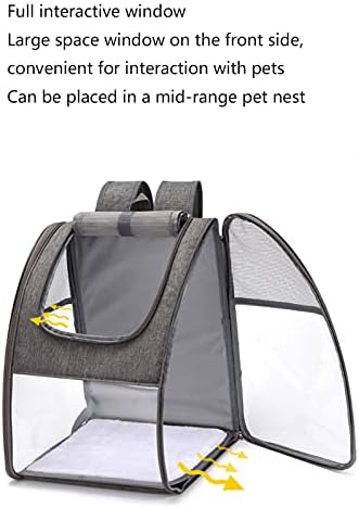 Portador de mochila para animais de estimação, bolsa de gato de mochila da transportadora de cães com malha respirável