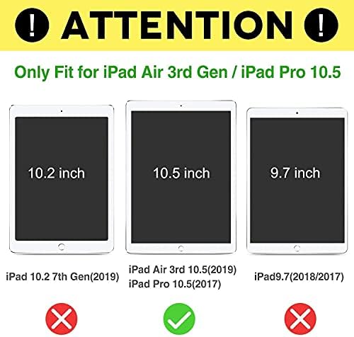 Procase iPad Air 3 10.5 2019 / iPad Pro 10.5 2017 Rosegold Slim Hard Shell Case Pacote com protetor