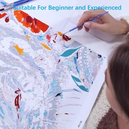 Ucustom Art Diy Paint by números para adultos crianças, conjunto de pintura a óleo de tela para