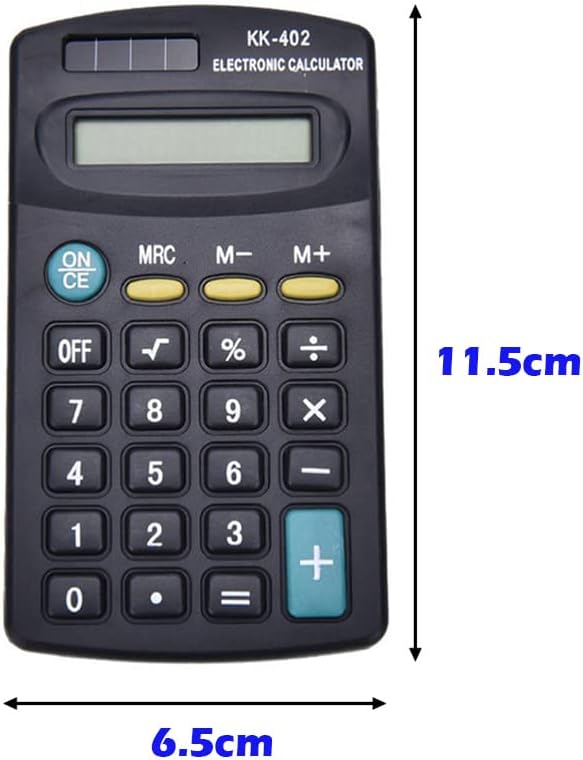 Calculadora de tipo portátil com tela LCD de 8 dígitos, produtos de escritório, função padrão para aluno, preto,