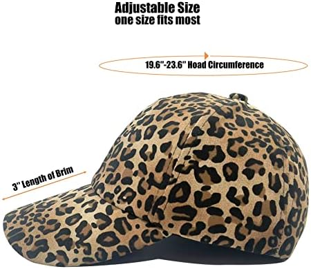Alqpopg feminino leopardo chapéus de beisebol retro impressão leopardo tampa de impressão mamã