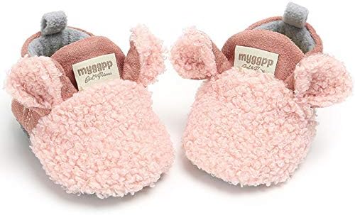 Botas de lã aconchegantes para bebês recém-nascidos e e-fak com garotas de inverno Slippers Socks Sone Soly