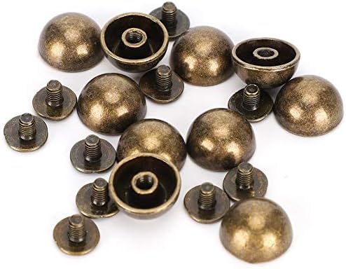 Rebites de cogumelos de 12 mm de 12 mm, rebites práticos de decoração de ferrugem, para bolsas