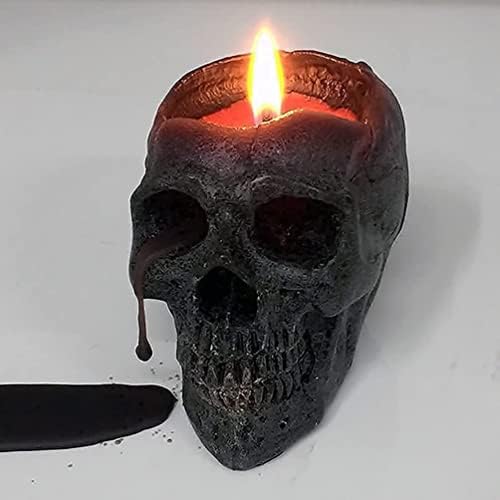 Moldes de vela de crânio, molde de silicone grande em forma de crânio 3D para fabricação de velas, festas de