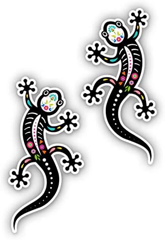 Conjunto mexicano de lagartos de adesivos de vinil de 2 a 12
