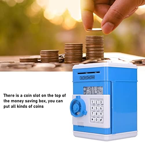 Caixa de dinheiro, mini dinheiro eletrônico para dinheiro, rolando automaticamente a caixa de economia de segurança
