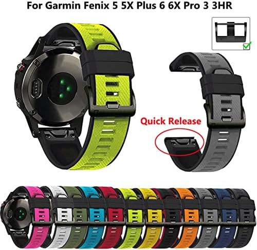 Fehauk Novas tiras de banda de relógio inteligente para Garmin Fenix ​​6 6s 6x 5x 5 5s 3 3HR Forerunner 935 945