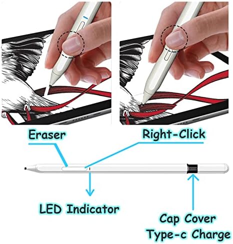 Caneta de caneta compatível com lápis de laptop HP Envy X360, para HP Pavilion X360 11m 14m 15; x2 12-e0xx;