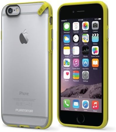 PureGear para iPhone 6s/6 Clear Slim Hard Shell Case, Mint & Clear 61333pg