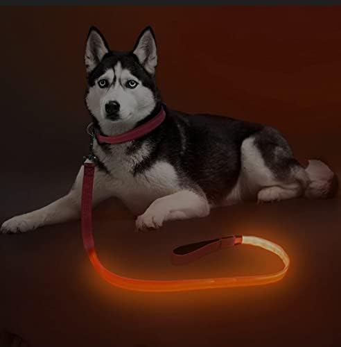 LEASH LED DOG, LIGHT UP DOG LASH, Micro USB recarregável, impermeável, correia de nylon, trela do cão