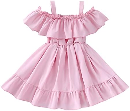 Vinuker Toddler Baby Girls Princess Party Dress Girl Girl Girl Summer Solid Solder Suspender Sundress
