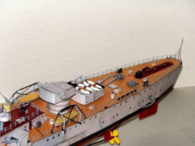 Segunda Guerra Mundial Itália La Bea Mondo Montecuccoli Cruiser 3D Modelo de papel kit Toy Toy Gifts Presentes