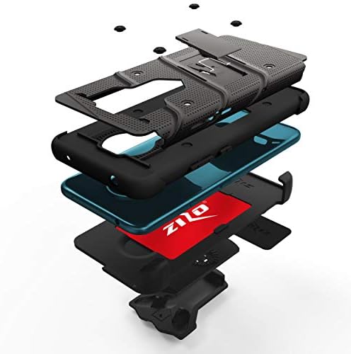 Série de parafusos Zizo para o estojo Nokia C5 Endi com coldre de protetor de tela Kickstand coldre - Gun