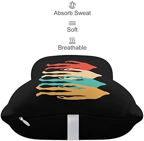 Retro Bigfoot Sasquatch Car pescoço travesseiro 2 PCs Confortável Auto-Rest Rest Cushion Memória respirável