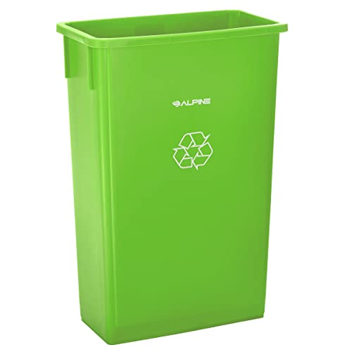 Indústrias Alpinas Lixo Slim lata de lata - Tampa compacta de lixo - Tampa de plástico delgado durável