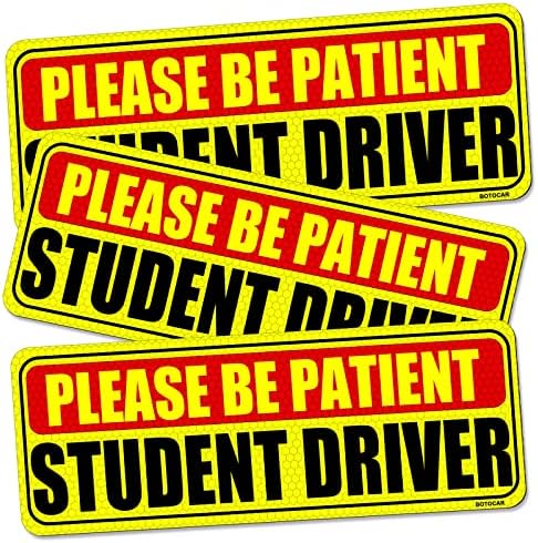 Ímã do motorista do aluno de botocar, por favor, seja um motorista de estudante paciente, adesivo de choque de