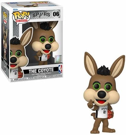 Pop NBA Mascots: San Antonio - The Coyote Funko Pop | Figura de vinil, multicolor, 3,75 polegadas