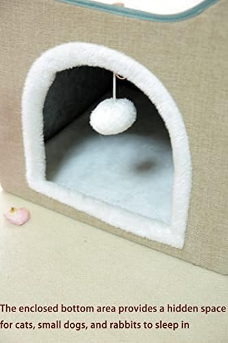 Casas de gatos para gatos internos, camas de gato, cama de caverna de gatos para gatos internos, com