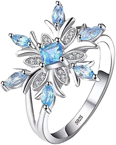 2023 Novo engajamento de flores Acessórios de floco de neve Anel de joias anéis de jóias Moda Esquece anéis para