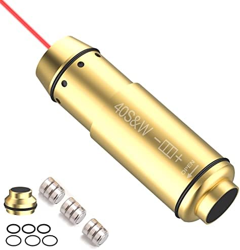 Defentac 9mm/ .380/ .45 Cartucho de treinamento a laser ACP para treinamento de incêndio seco, com 2 tampas traseiras, alvo a laser com contador de pontuação