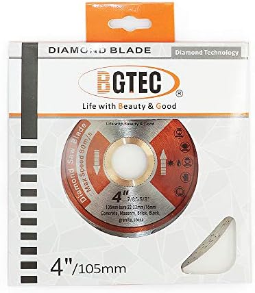 Lâminas de diamante segmentadas de serra de energia, BGTEC 1PC 4 Disco de corte seco ou úmido para alvenaria