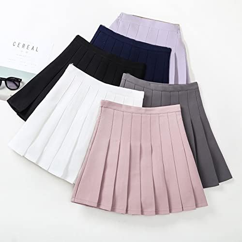 Shooying Girls Women Feminina plissada uniforme escolar Mini saias, tamanho 2 anos - EUA 2xl