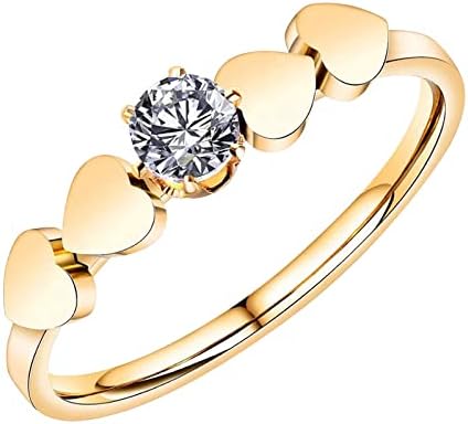 Mulheres prometem anel de personalidade moda amor amor simétrico zircão anel de casamento proposta