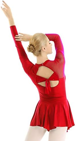 Figura lírica feminina de Jeatha, vestido de patinação gelo skirted collatard vestidos de dança