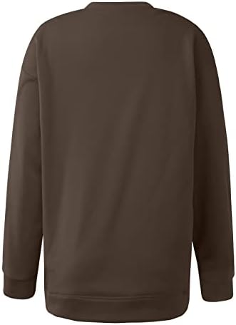 Womens Fall Tops O-pescoço de capa longa camisa de outono para mulheres 2022 Relaxed Geral Funny Gym Shirt