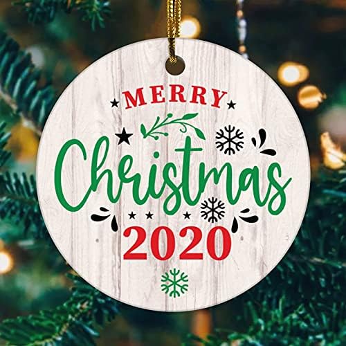 Feliz Natal 2021 Ornamento de Natal Ornamento de cerâmica Feliz natal Ornamento