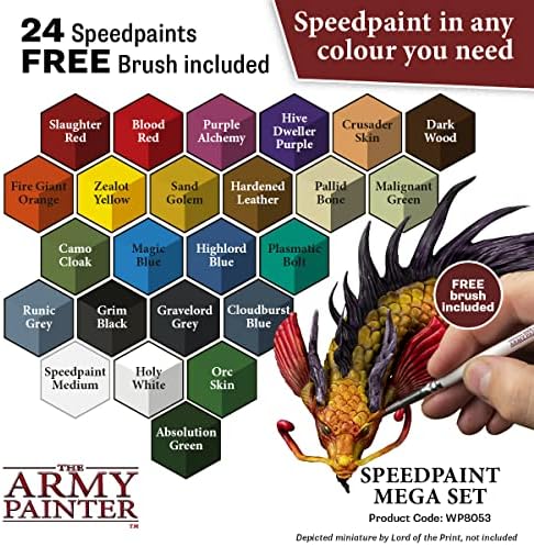 O pintor do exército mega speedpaint mega conjunto e pacote de paleta molhada para pintura em miniatura