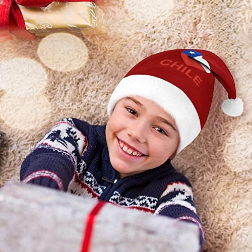 Love chile luxuoso chapéu de natal travessura e lindas chapéus de Papai Noel com borda de pelúcia e decoração