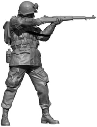 【1/35】 Modelo de soldado de resina Soldado Segunda Guerra Mundial Soldado do Exército dos EUA Kit de Modelo