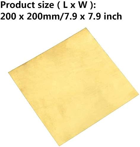 Lucknight Capper Sheet Metal Metal Brass Cu Metal Folha placa é ideal para fabricar ou projetos