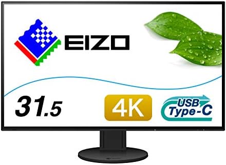 EIZO EV3285 4K Ultra-Slim Frame 31,5 LED IPS de tela larga Monitor LED com FlexStand e alto-falantes integrados,