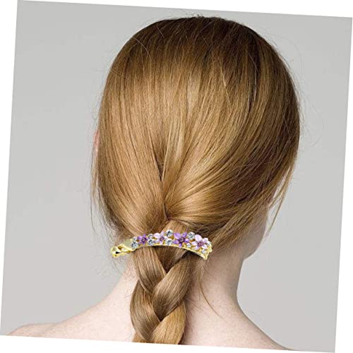 Cabelos de cabelo BIUDECO 4pcs para mulheres Barretas de strass para mulheres clipes de cabelo