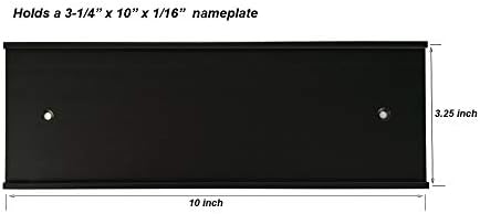 3-1/4 x 10 x 1/16 polegada Placa de nome de montagem na parede suporte