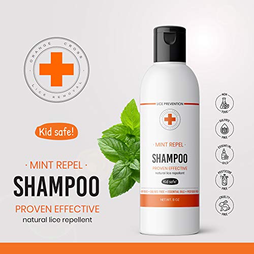 Remoção de piolhos laranja shampoo de piolhos de menta - shampoo de piolhos para crianças e adultos