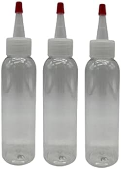Fazendas naturais 4 oz Clare Cosmo BPA Garrafas livres - 3 Pacote de recipientes reabastecíveis vazios - Óleos