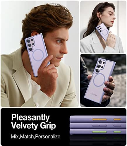 Torras Magnetic Guardian projetado para Samsung Galaxy S23 Ultra Caso [GRAVO MILITAR Testado] [Compatível