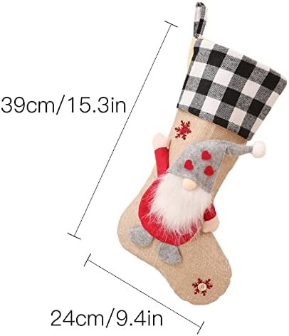 Estocagem de Natal Big Xmas Sabedas Decoração Santa Snowman Rena estocando decorações de Natal