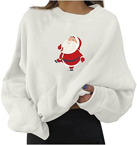 Neartime Women Women Christmas Graphic Sweetshirt Casual Redond Push Dollover Loue Shirt Leve Tops Hoodies Mulheres