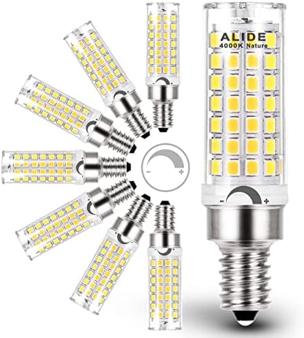 Alpo E12 60W C7 Dimmable led lâmpadas de candelabra equivalente, 4000k White natural T6 110V 120V Base pequena