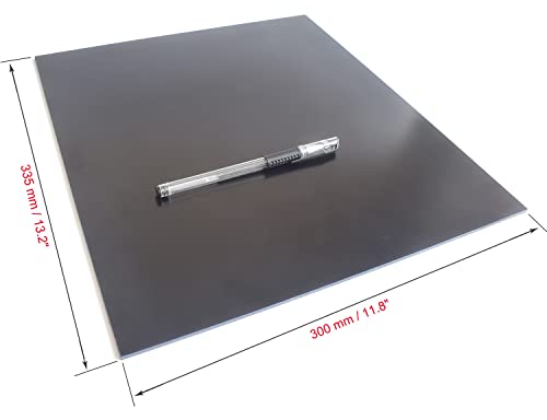 folha de fibra de vidro CNCARBONFIBER G10 335X300X1.0mm, preto